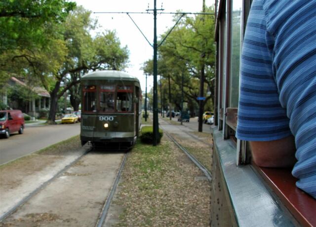 Approaching streetcar