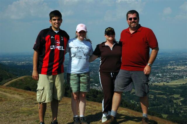 The Balettie Bunch high atop the Malvern Hills
