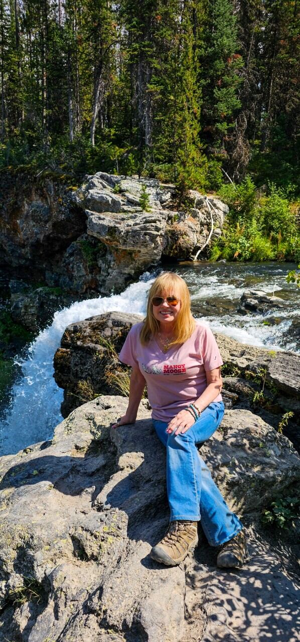 Kathy at Moose Falls