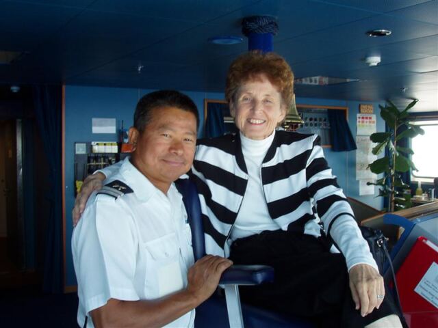 PO - Geri sits in the Captain's chair