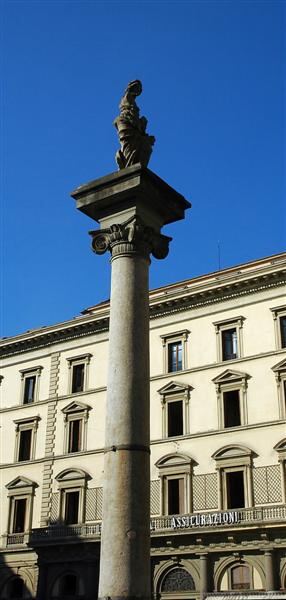 Elevated statue