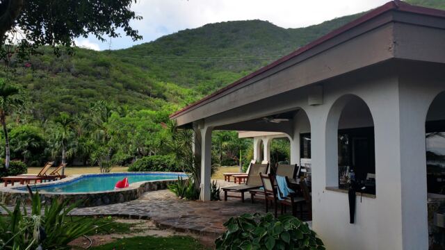 Virgin Gorda hills behind Villa on the Beach 3