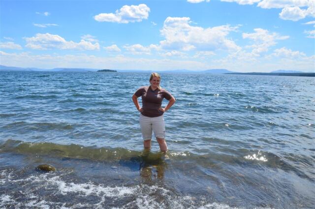 Mel in Lake Yellowstone