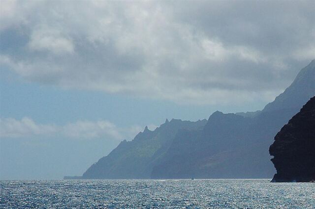 Skull Island profile along Napali Coast
