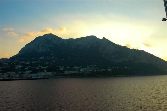 Capri and sunset