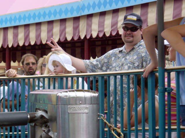 Tim goofing on Kiersten
