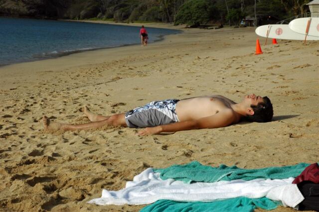 Andrew on the beach