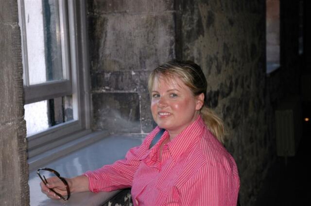 Tower of London - Kathy inside The White Tower