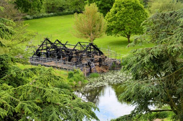 Warwick Castle - burnt Boathouse