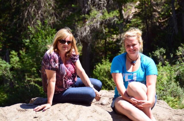 Kathy and Mel on the rocks