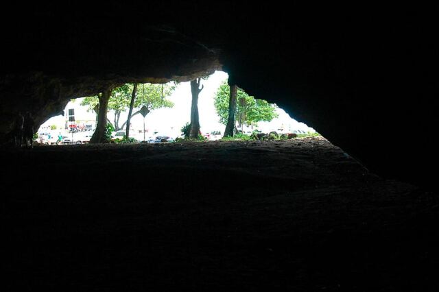 Mouth of the Dry Cave from the side