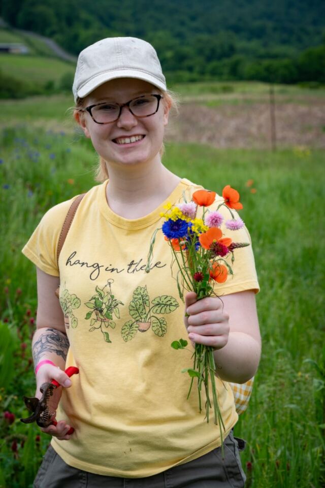 Kiersten and wildflowers
