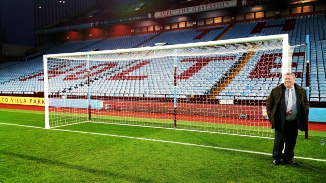 John in the Villa net - post-match (2)