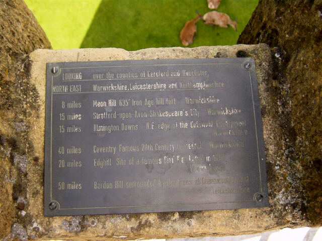 Directional sign on top of Tower