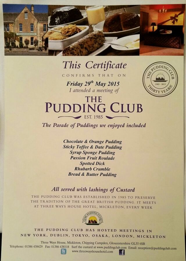 The Pudding Club - I survived!!!