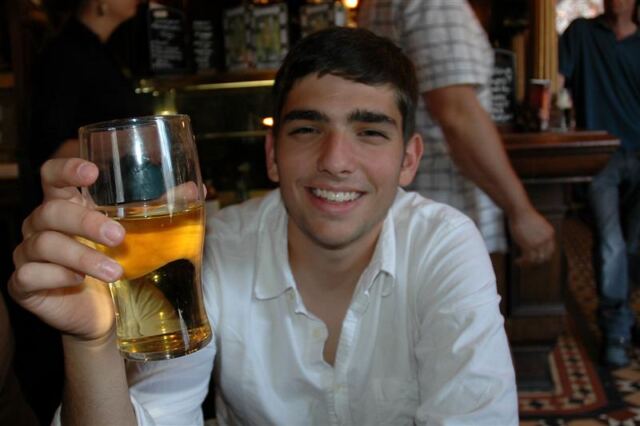 Andrew enjoys his Strongbow