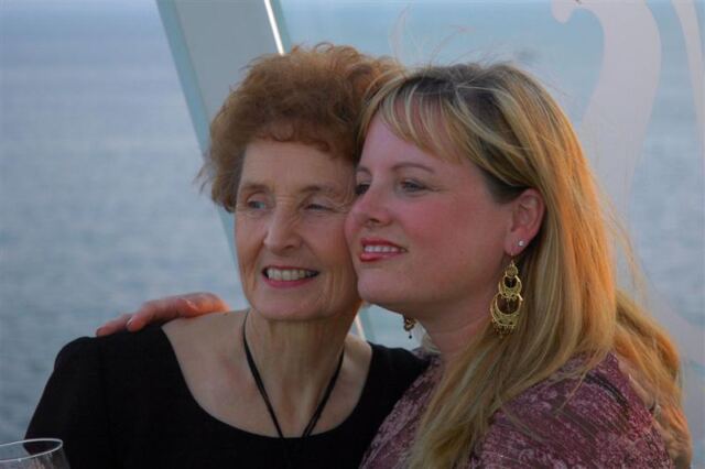 Geri and Kathy smile for Paul