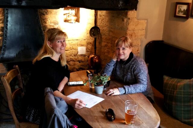 LeAnn and Kathy - Ebrington Arms for lunch