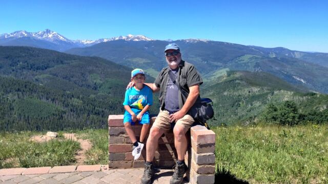 Cole and Grandpa - Mt of the Holy Cross