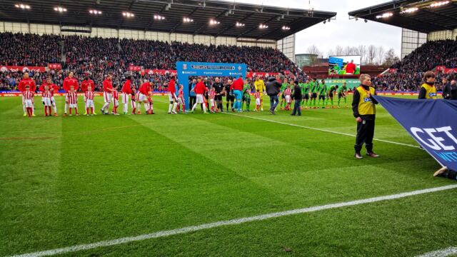 Pitch-side at The Britannia, literally minutes before kickoff! (3)