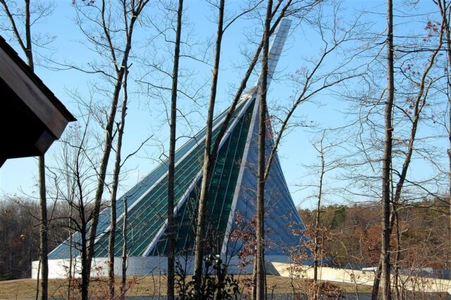 Museum through the trees