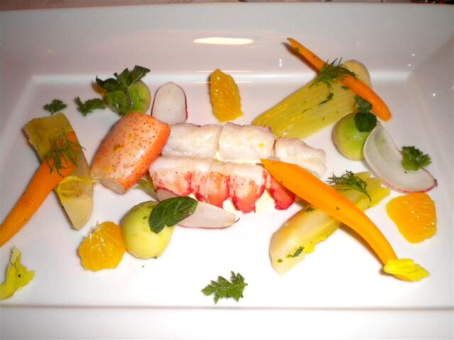 Chilled Maine Lobster with Root Vegetables, Braised Celery Hearts and Citrus Vinaigrette