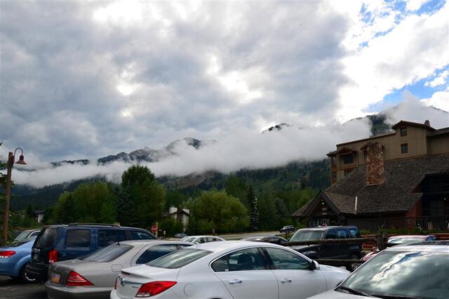 Low mountain clouds by our resort