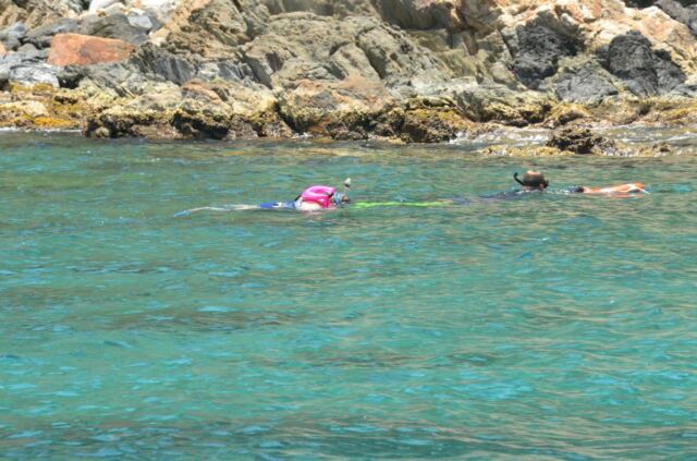 Kathy snorkels near Ginger Island 2