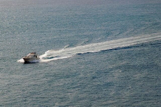 Pleasure boat returning from the Med