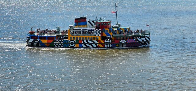 Colorful Liverpool ferry