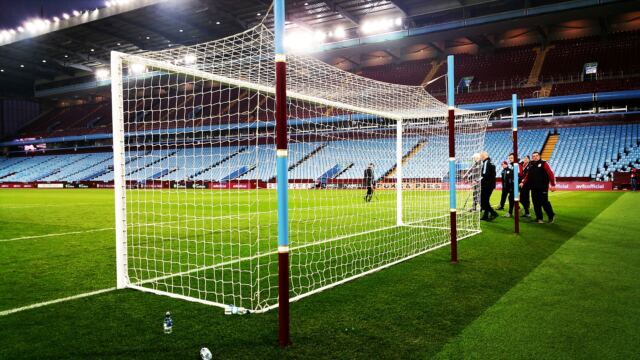 On the Villa pitch, post-match (1)