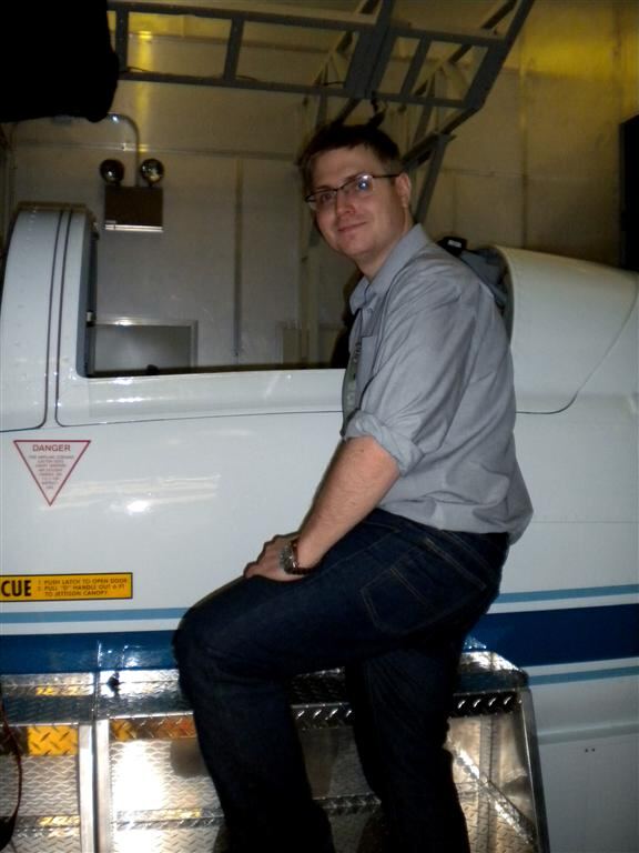 Mark and the T-38 simulator