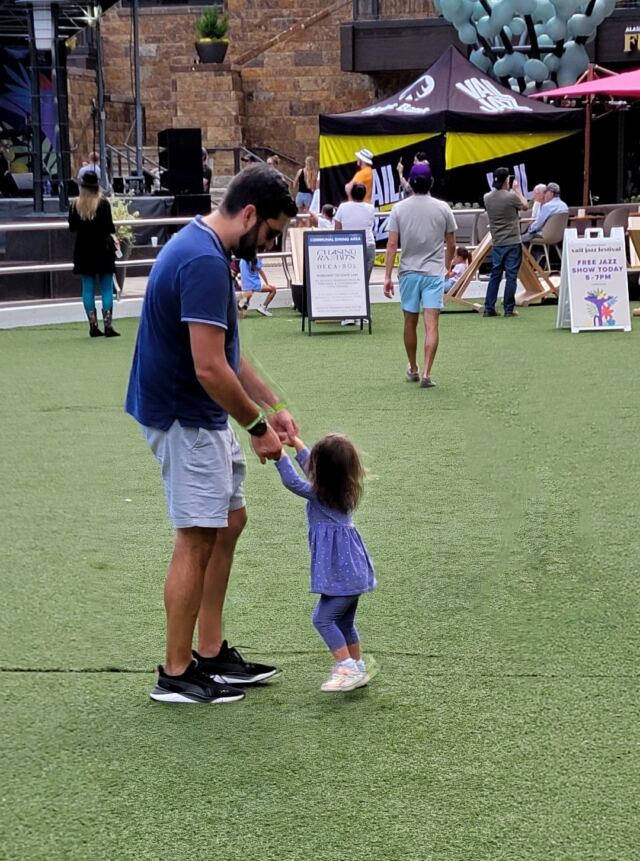Daddy and Madi dancing