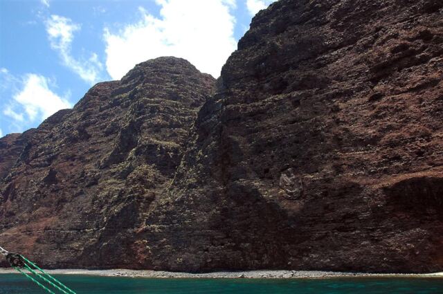 Napali coast at our snorkel site