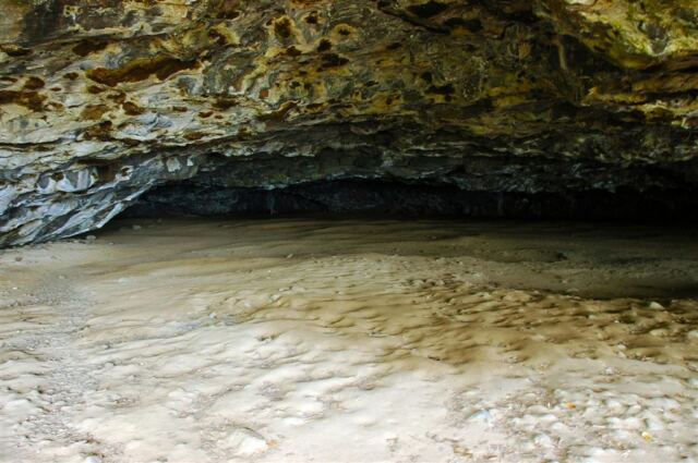Flash shot into the Dry Cave
