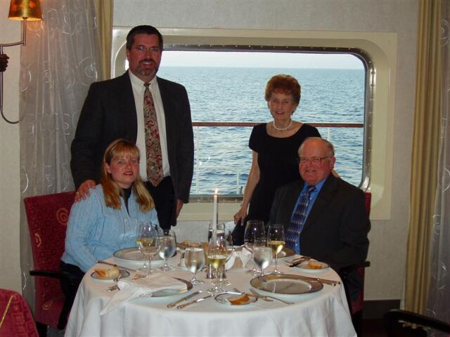 PO - Roger, Kathy, Geri, and Paul at our last night's dinner