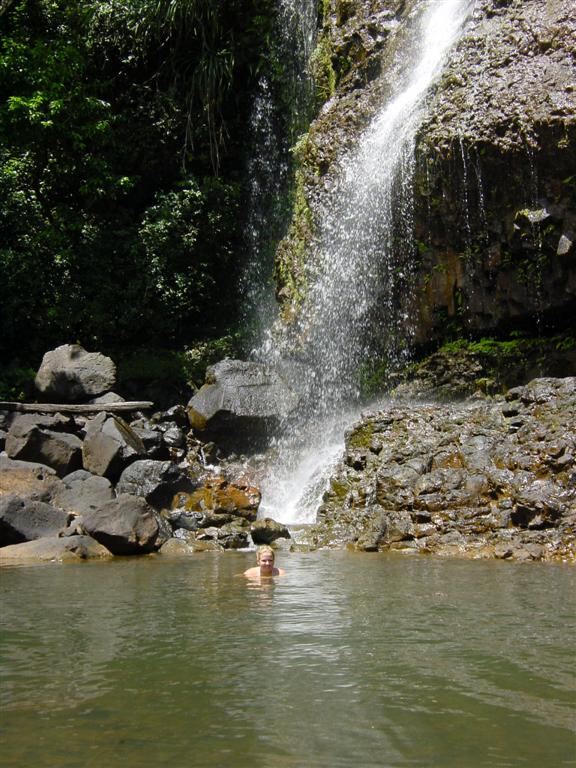 Swimming in the lagoon