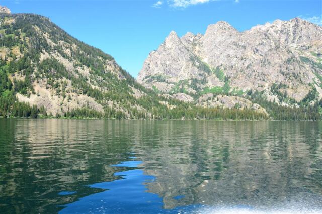 Heading across Jenny Lake towards the Cascade Canyon trailhead