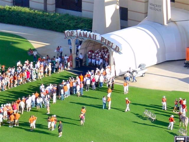 Horns ready to enter the field