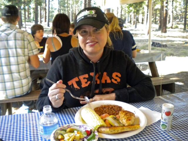 Kathy's ready to eat