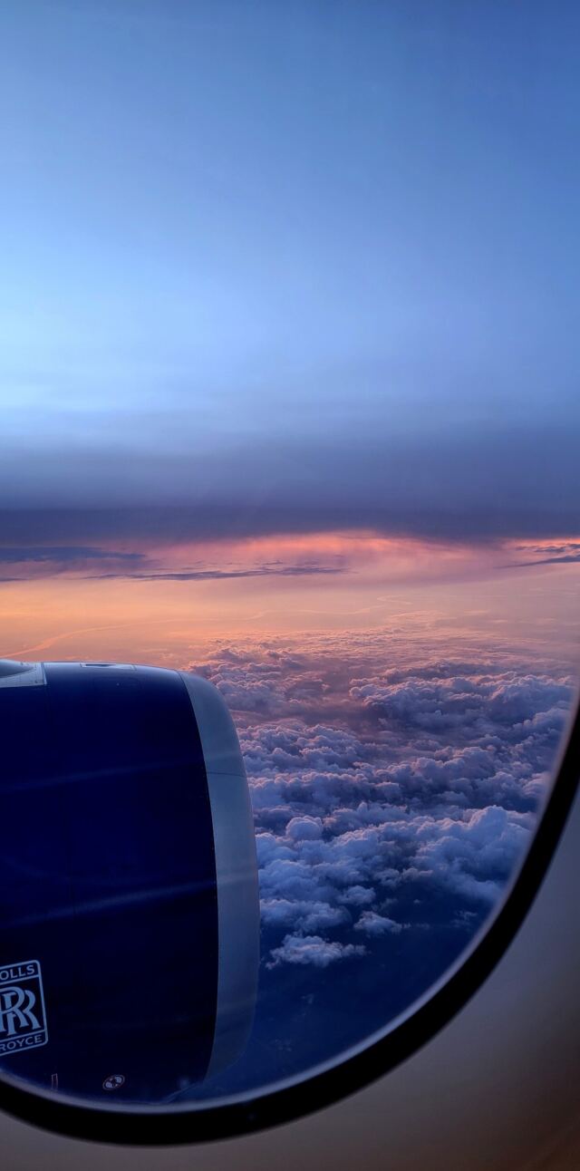 Airborne sunset