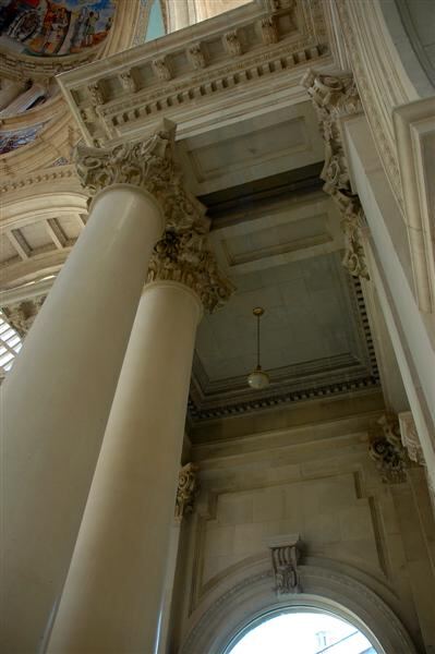 Columns and high ceiling