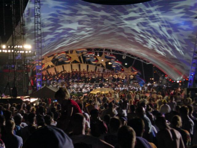 Capitol Fourth - stage at end-of-show