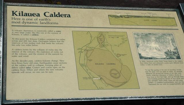 Kilauea Caldera sign