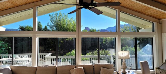 Morning through the huge windows