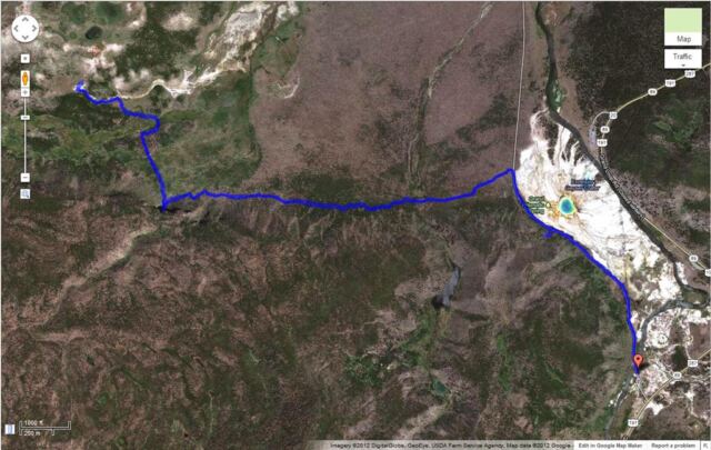 Fairy Falls hike trail - GPS tracking