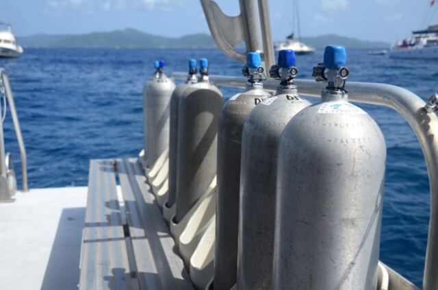 Dive tanks on the Sea Monkey