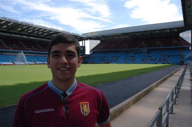 Andrew at the Aston Villa pitch