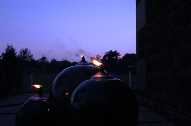 Sunset and lanterns