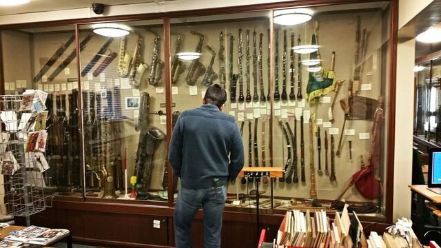 Andrew - Saxophone display at the Bate Collection of Musical Instruments - Oxford (1)